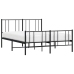 Estructura cama sin colchón con estribo metal negro 140x190 cm