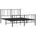 Estructura cama sin colchón con estribo metal negro 140x190 cm