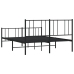 Estructura cama sin colchón con estribo metal negro 140x190 cm