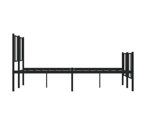 Estructura cama sin colchón con estribo metal negro 140x200 cm