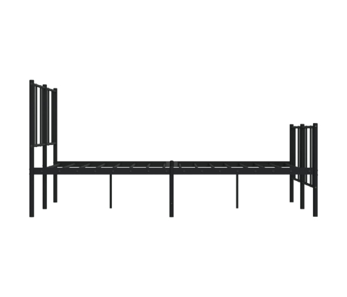 Estructura cama sin colchón con estribo metal negro 150x200 cm