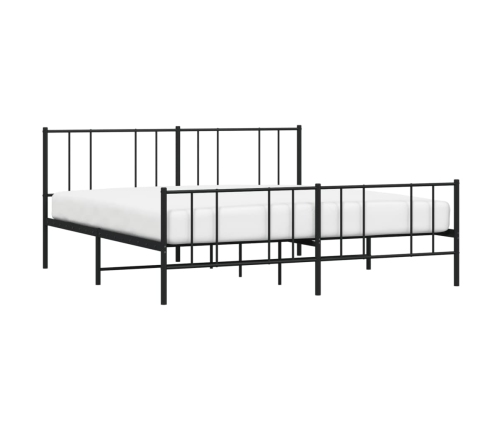 Estructura cama sin colchón con estribo metal negro 180x200 cm