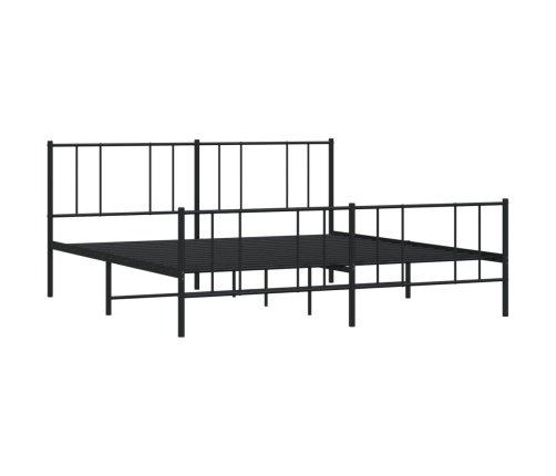 Estructura cama sin colchón con estribo metal negro 180x200 cm