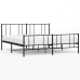 Estructura cama sin colchón con estribo metal negro 183x213 cm