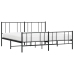 Estructura cama sin colchón con estribo metal negro 183x213 cm