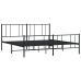 Estructura cama sin colchón con estribo metal negro 183x213 cm