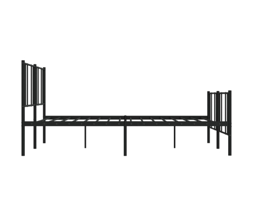 Estructura cama sin colchón con estribo metal negro 183x213 cm