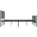 Estructura cama sin colchón con estribo metal negro 183x213 cm