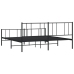 Estructura cama sin colchón con estribo metal negro 183x213 cm