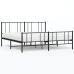 Estructura cama sin colchón con estribo metal negro 193x203 cm