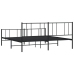 Estructura cama sin colchón con estribo metal negro 193x203 cm