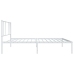 Estructura cama sin colchón con cabecero metal blanco 75x190 cm