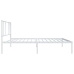 Estructura cama sin colchón con cabecero metal blanco 90x190 cm