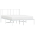 Estructura cama sin colchón con cabecero metal blanco 140x190cm