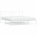 Estructura cama sin colchón con cabecero metal blanco 183x213cm