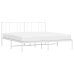 Estructura cama sin colchón con cabecero metal blanco 183x213cm