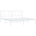 Estructura cama sin colchón con cabecero metal blanco 183x213cm