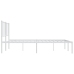 Estructura cama sin colchón con cabecero metal blanco 183x213cm