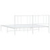 Estructura cama sin colchón con cabecero metal blanco 183x213cm