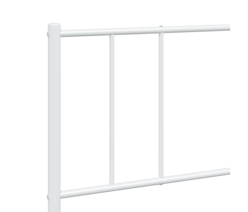 Estructura cama sin colchón con cabecero metal blanco 183x213cm