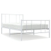 Estructura cama sin colchón con estribo metal blanco 80x200 cm