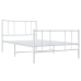 Estructura cama sin colchón con estribo metal blanco 80x200 cm