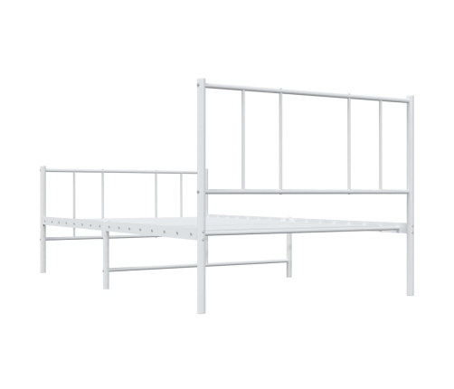 Estructura cama sin colchón con estribo metal blanco 80x200 cm