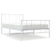 Estructura cama sin colchón con estribo metal blanco 90x190 cm