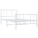 Estructura cama sin colchón con estribo metal blanco 90x190 cm