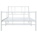 Estructura cama sin colchón con estribo metal blanco 90x190 cm