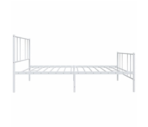 Estructura cama sin colchón con estribo metal blanco 90x190 cm