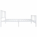 Estructura cama sin colchón con estribo metal blanco 90x190 cm