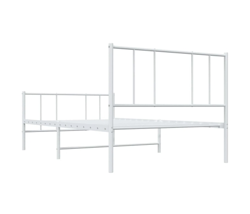 Estructura cama sin colchón con estribo metal blanco 90x190 cm