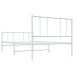 Estructura cama sin colchón con estribo metal blanco 90x190 cm