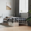 Estructura cama sin colchón con estribo metal blanco 90x190 cm