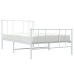 Estructura cama sin colchón con estribo metal blanco 90x200 cm