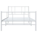 Estructura cama sin colchón con estribo metal blanco 90x200 cm