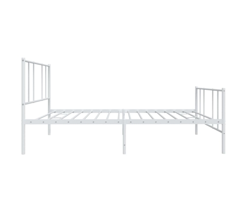 Estructura cama sin colchón con estribo metal blanco 90x200 cm