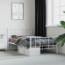 Estructura cama sin colchón con estribo metal blanco 100x190 cm
