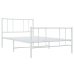 Estructura cama sin colchón con estribo metal blanco 100x190 cm
