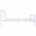Estructura cama sin colchón con estribo metal blanco 100x190 cm