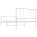 Estructura cama sin colchón con estribo metal blanco 100x190 cm