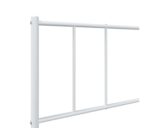 Estructura cama sin colchón con estribo metal blanco 100x190 cm