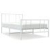 Estructura cama sin colchón con estribo metal blanco 107x203 cm