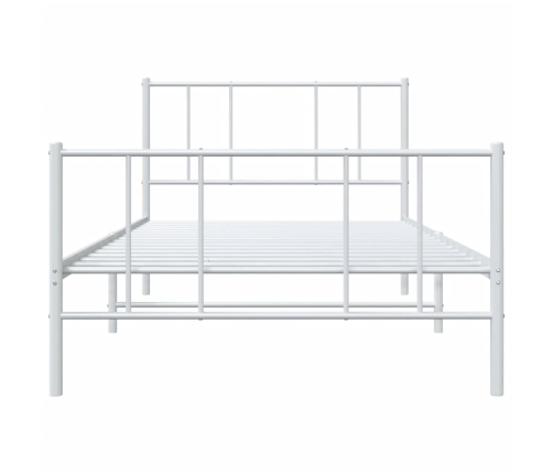 Estructura cama sin colchón con estribo metal blanco 107x203 cm