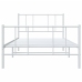 Estructura cama sin colchón con estribo metal blanco 107x203 cm