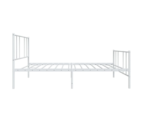 Estructura cama sin colchón con estribo metal blanco 107x203 cm