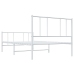 Estructura cama sin colchón con estribo metal blanco 107x203 cm