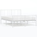 Estructura cama sin colchón con estribo metal blanco 120x190 cm