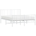 Estructura cama sin colchón con estribo metal blanco 120x190 cm